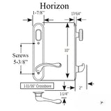 TRILENNIUM PEACHTREE IPD DUMMY FIXED LEVERS 1-3/4 HINGED DOOR