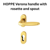 HOPPE Verona handle with rosette and spout, polished brass - 3243796