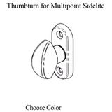 Thumbturn for Multipoint Sidelite 1-11/16 Inch (43mm) Screw Hole Center Choose Color