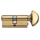 33660001 Rockwell 360 degree Solid Brass Euro profile Cylinder in Brass Finish for 1-3/4&quot; Thick Door (63mm)