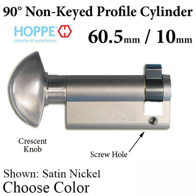 60.5/10 Hoppe Inactive 90° Non-Logo Cylinder - Satin Nickel , 3374999