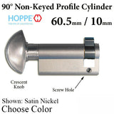 60.5/10 Hoppe Inactive 90° Non-Logo Cylinder - Satin Nickel