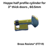 Hoppe Half Cylinder 90 degree with Crescent Knob 60.5 , Brass Resista® - 3442496
