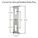 P3000 Passive Latch and Deadbolt with Curved Lip Strike Plate