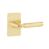 Emtek SELECT L-Square Knurled Key In Lever - Single Cylinder - with 3 Rosette Options