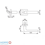 HOPPE DALLAS HALF HANDLE FOR INTERIOR ENTRANCE DOORS - STAINLESS STEEL