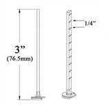 Hoppe HLS7 Cylinder Tail Piece 3" (76.5mm) with 1/4" Break Off Marks