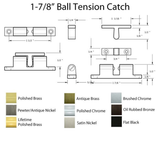 Ball Tension Catch 1-7/8" - 360201