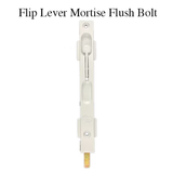 Flip Lever Mortise Flush Bolt for Aluminum T-Astragal - White