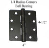 4.5 x 4 x 1/4 Radius Corner, Ball-Bearing Template Steel Hinge