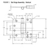 V400 Vertical Adjustable Set Hinge 2d - Choose Color - 363710