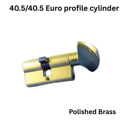 Hoppe 90 degree key cylinder - 3637120 Polished brass