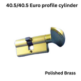 Hoppe 90 degree key cylinder - 3637120 Polished brass