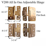 V200 Left Hand All In One Adjustable Hinge, Aluminum Base