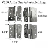 V200 Left Hand All-In-One Adjustable Hinge, New Style - Choose Your Color