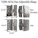 V200 Right Hand All In One Adjustable Hinge, New Style - Choose Finish