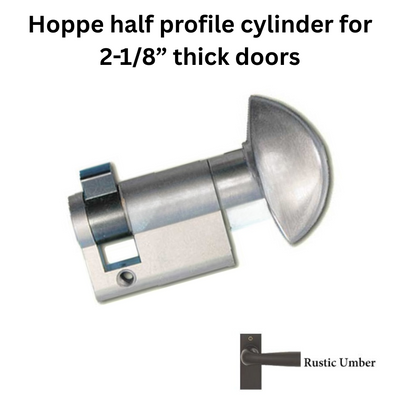 Hoppe Half Cylinder 90 degree with Crescent Knob 35.5 ,Rustic Umber - 3637322