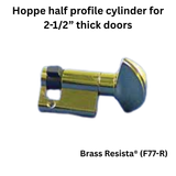Hoppe Half Cylinder 90 degree with Crescent Knob 40.5 , Brass Resista® -3637349