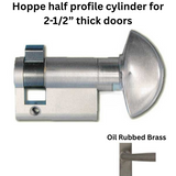 Hoppe Half Cylinder 90 degree with Crescent Knob 40.5 , Rustic Umber - 3637357
