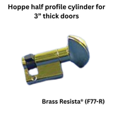 Hoppe Half Cylinder 90 degree with Crescent Knob 35.5 ,Polished Brass - 3637381