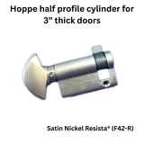 Hoppe Half Cylinder 90 degree with Crescent Knob 45.5 , Satin Nickel - 3637402