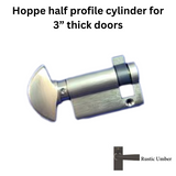 Hoppe Half Cylinder 90 degree with Crescent Knob 45.5 , Rustic Umber - 3637411