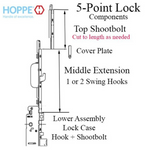 HOPPE HLS9000 SWING HOOK 16MM MIDDLE EXTENSION