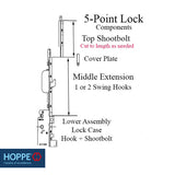 HOPPE HLS9000 SWING HOOK 16MM MIDDLE EXTENSION