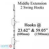 Hoppe Manual Swing Hook 16mm Middle Extension with 2 Swinghooks