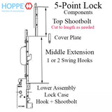 Hoppe Manual Swing Hook 16mm Middle Extension with 2 Swinghooks