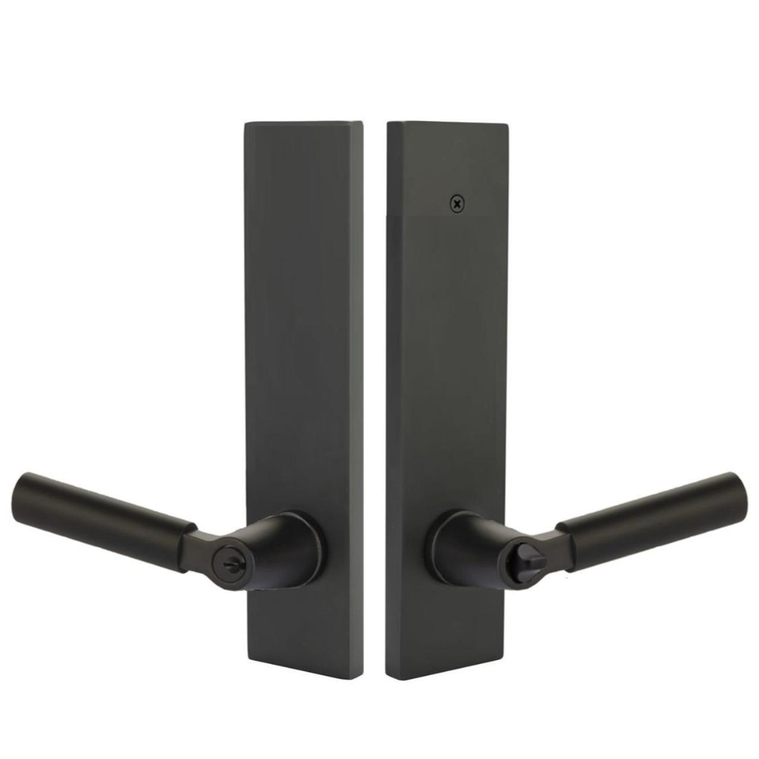 5302 Locks Emtek 5302 Modern Rectangular Single Point Lockset with Hercules Lever ...