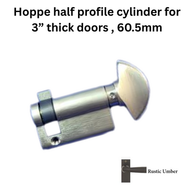 Hoppe Half Cylinder 90 degree with Crescent Knob 60.5 , Rustic Umber - 3650551