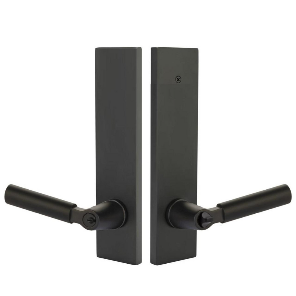 Emtek 5302 Modern Rectangular Single Point Lockset with Hercules Lever ...
