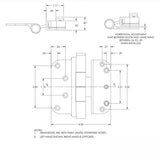 Marvin Elevate 300 Series Adjustable door hinge 3-5/8 x 4, Left Hand