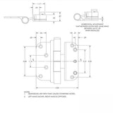 Marvin Elevate 300 Series Adjustable door hinge 3-5/8 x 4, Right Hand