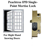Peachtree IPD French Mortise Lock XO Right Hand Inswing Single Point Active Door Lock