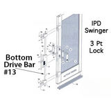 Auxillary Locking Module Drive Bar / Rod, IPD Door - Bottom