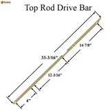 Auxillary Locking Module Drive Bar/ Rod, Ipd 6-8 Door - Top