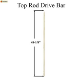 Auxiliary Locking Module Drive Bar / Rod, Ipd 8-0 Door - Top