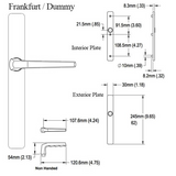 HOPPE Multipoint Lock Handleset Frankfurt 117L/ 2246 Dummy Pure White , 3646181