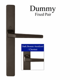 HOPPE Multipoint Lock Handleset Frankfurt 117L/ 2246 Aluminum Dummy Chestnut , 3743571