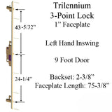 TRILENNIUM 3000 SERIES 75-3/8, 9-0 DOOR LEFT HAND INSWING -499130005