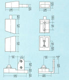 Store Front Commercial Doors Pivot Hinge Amarlite - Left Hand - Aluminum