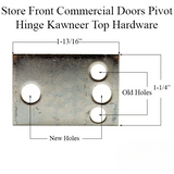Store Front Commercial Door Pivot Hinge, Kawneer Top and Bottom, Right Hand - Choose Color