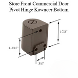 Store Front Commercial Door Pivot Hinge, Kawneer Top and Bottom, Right Hand - Choose Color
