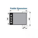 Commercial Doors Push / Pull Exit Paddle, Right Hand - reversible