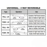 Commercial Doors Push / Pull Exit Paddle, Right Hand - reversible