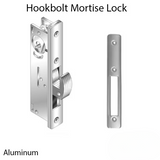 Hookbolt Mortise Lock 1-1/8 In Backset, W/ Faceplate - Aluminum - 380063