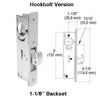 Hookbolt Mortise Lock 1-1/8 In Backset, W/ Faceplate - Aluminum - 380063