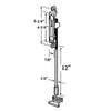 Flush Bolt 12 Inch, 1/4bs Commercial Doors Hardware - 380212